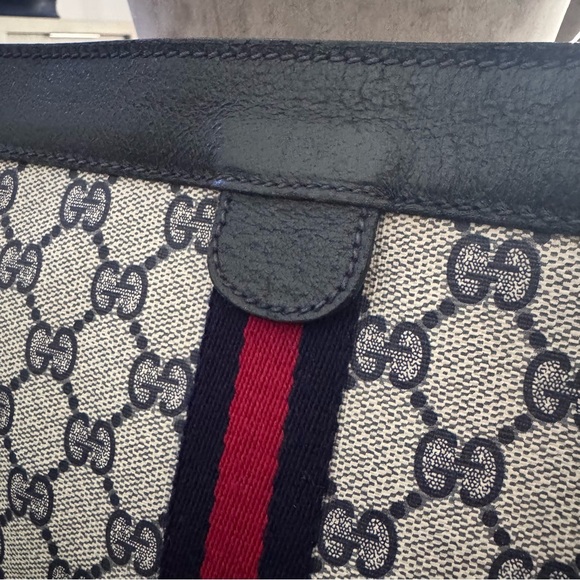 Gucci GG monogram Navy Blue clutch bag - Picture 5 of 13